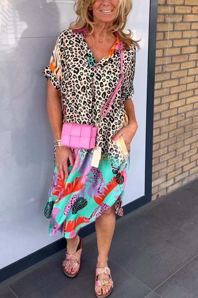 Amanda | Bequemes Leopardenkleid Aus Leichtem Stoff - Entspannt Uns Stylisch