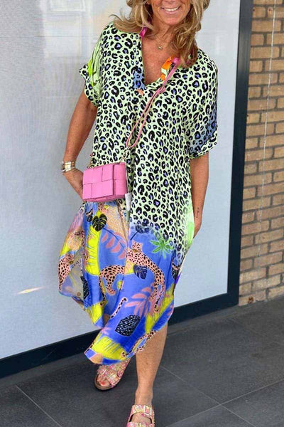 Amanda | Bequemes Leopardenkleid Aus Leichtem Stoff - Entspannt Uns Stylisch