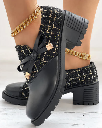 Klassische Tweed-Schuhe für Frauen - Franca