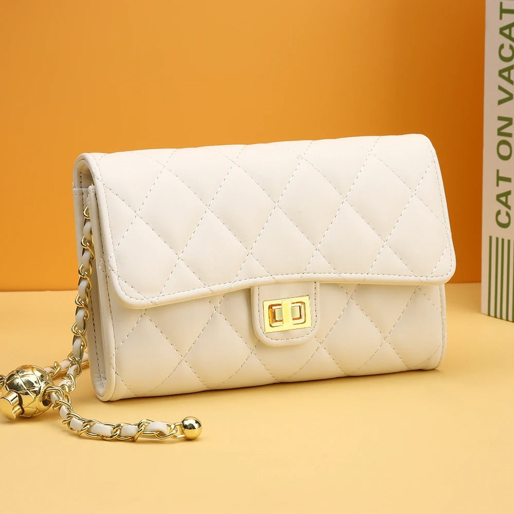 Weiße Stepp-Handtasche – Juliette