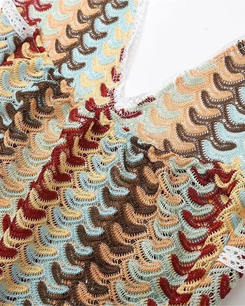 Charlotte - Boho Häkel Strand Tunika Kleid