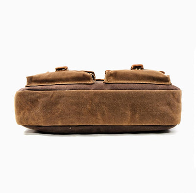 Hulls™ Herren Schultertasche – Vintage Umhängetasche Aus Gewebtem Canvas & Leder, 12L