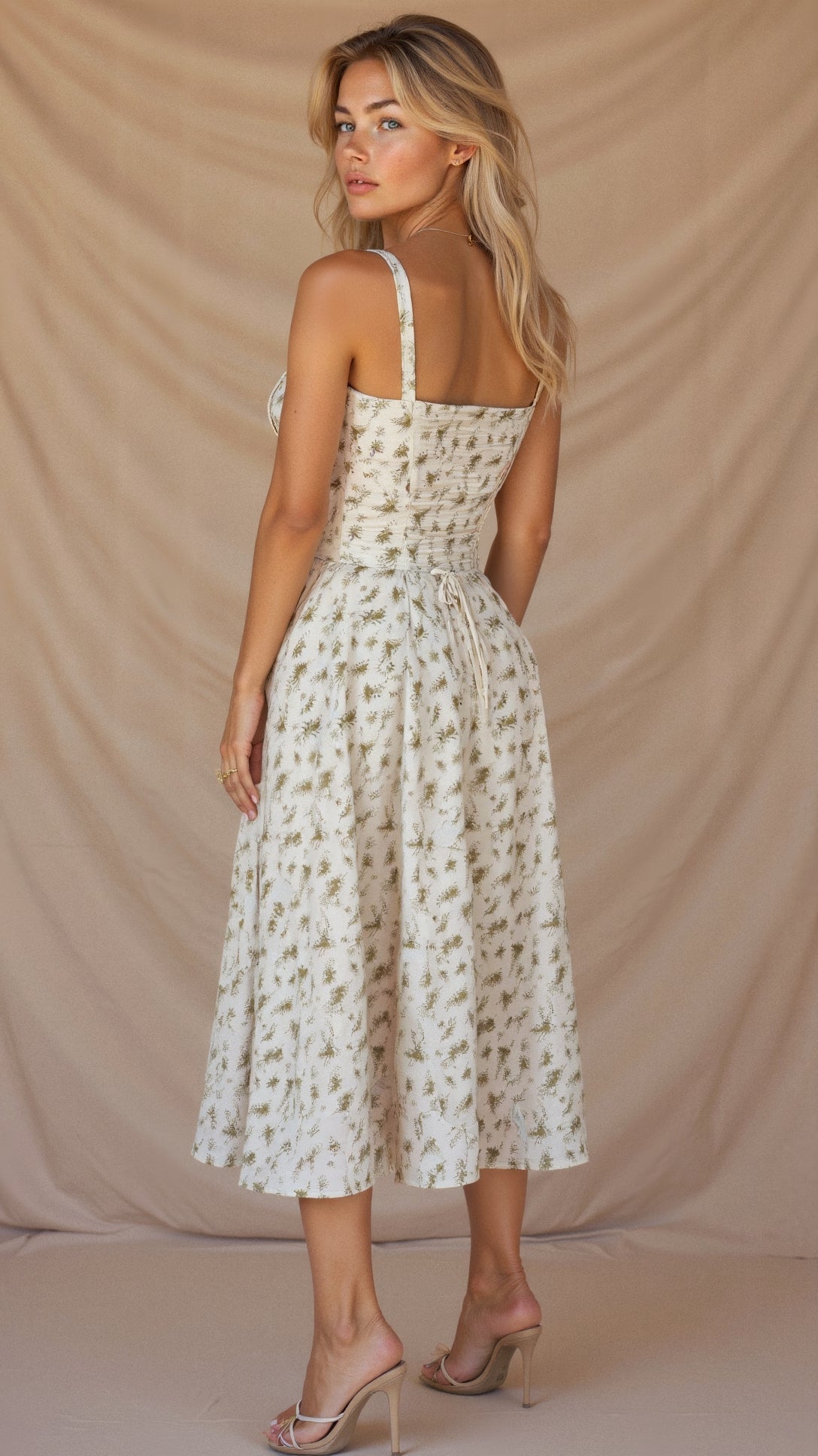 Ilona | Midi Taillenkleid