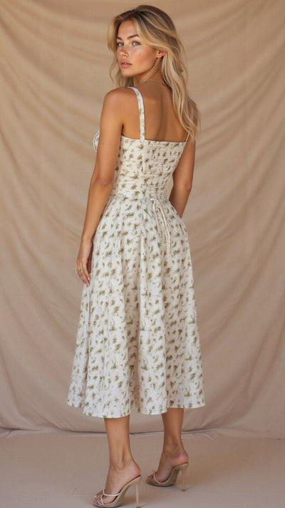 Ilona | Midi Taillenkleid