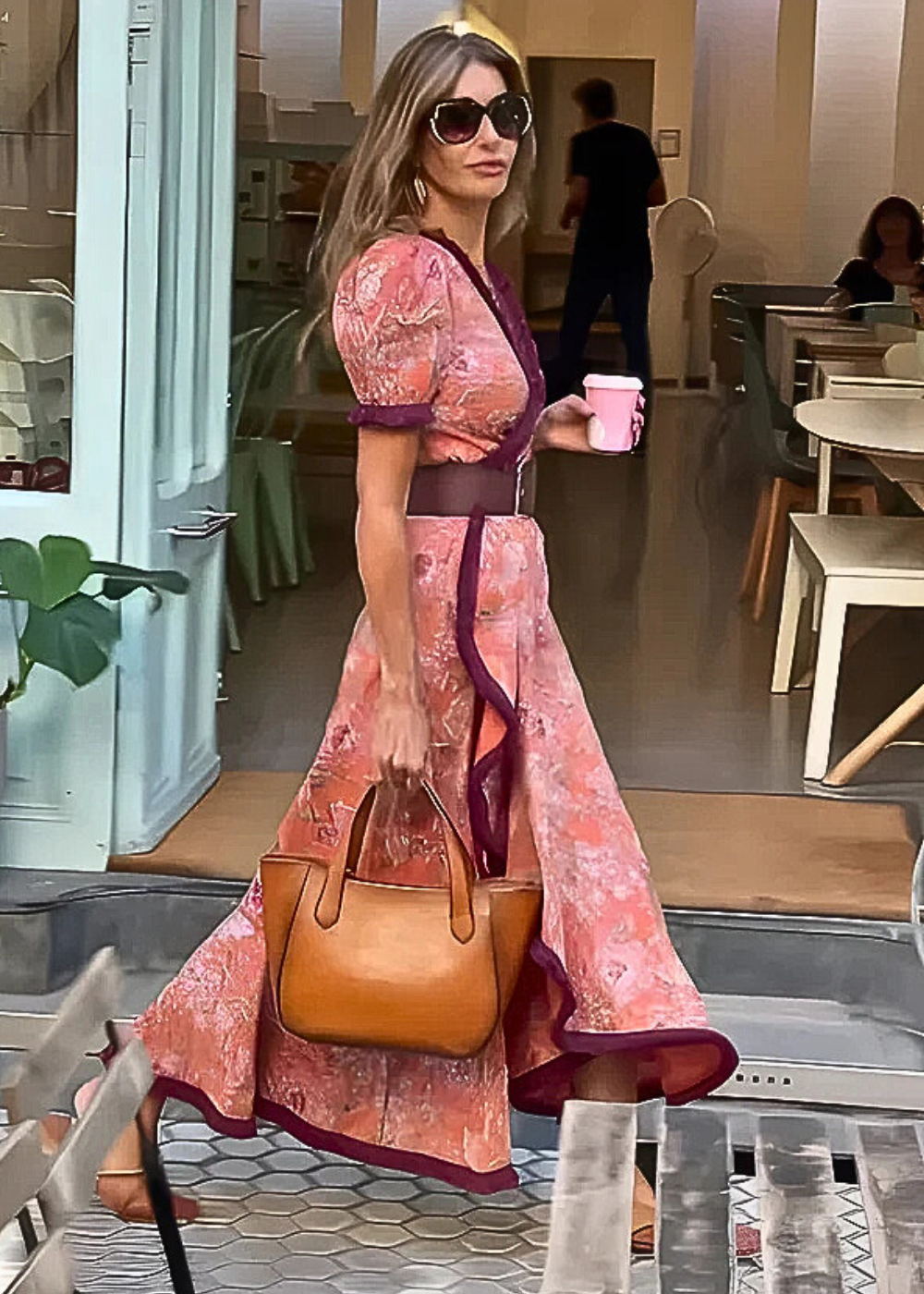 Charlotte - Elegantes Pink Maxi-Kleid