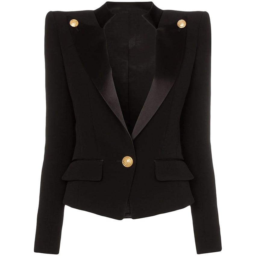 Designer Satin-Kragen Blazer