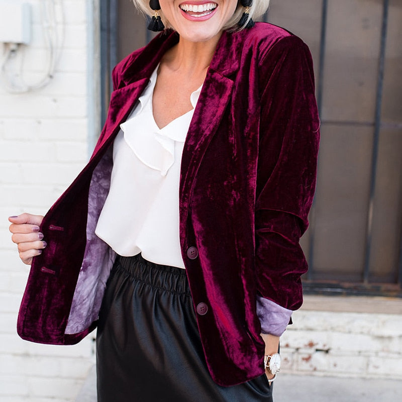 "Sibylle" Eleganter Samtblazer