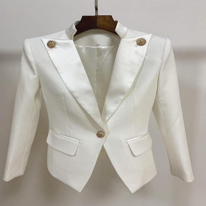 Designer Satin-Kragen Blazer