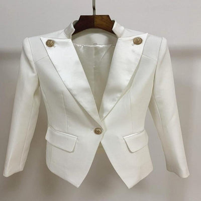 Designer Satin-Kragen Blazer