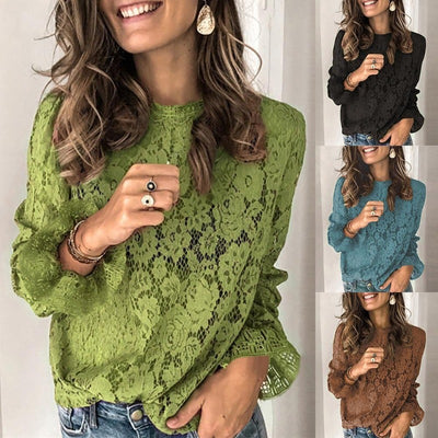 "Diana" Klassiche Spitzenbluse