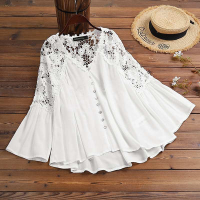 "Brielle" Elegante Bluse mit Spitzenstickerei