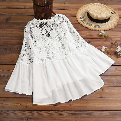 "Brielle" Elegante Bluse mit Spitzenstickerei