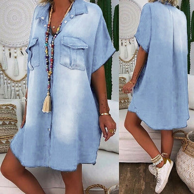 "Vittoria" Designer-Denim-Kleid
