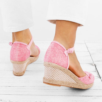 "Dorette" Canvas-Sandalen