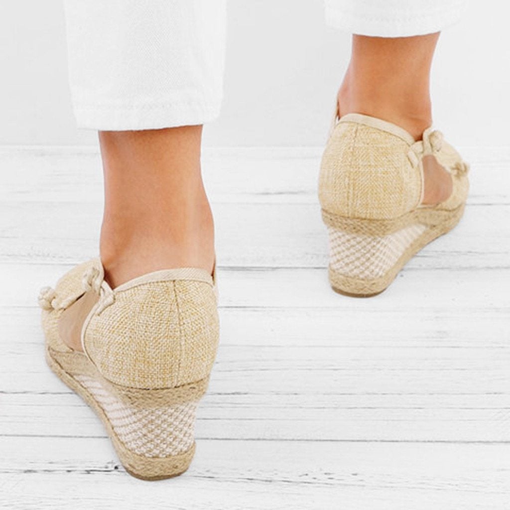 "Dorette" Canvas-Sandalen