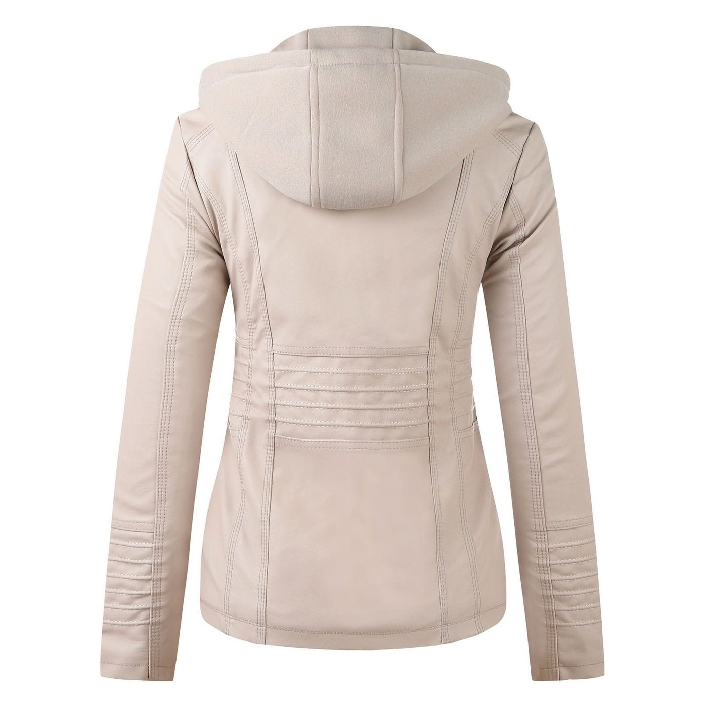 "Sandra" Lederjacke Mit Kapuze
