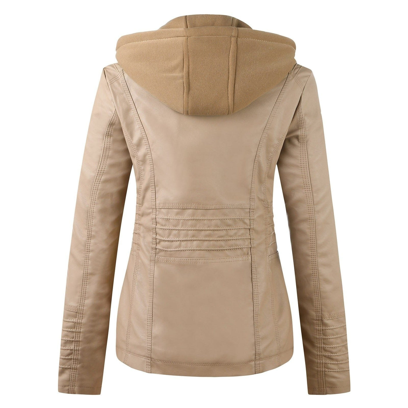 "Sandra" Lederjacke Mit Kapuze