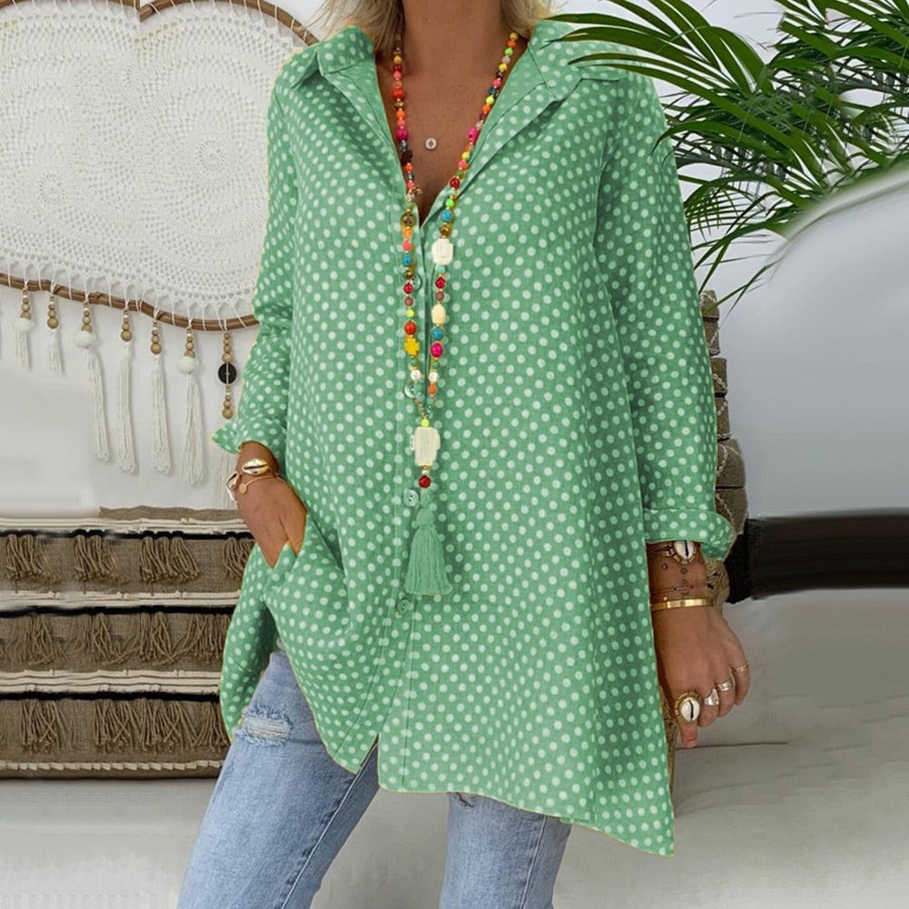 "Nina" Modische Longbluse