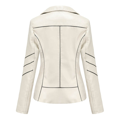 "Lena" Lässiger Lederblazer