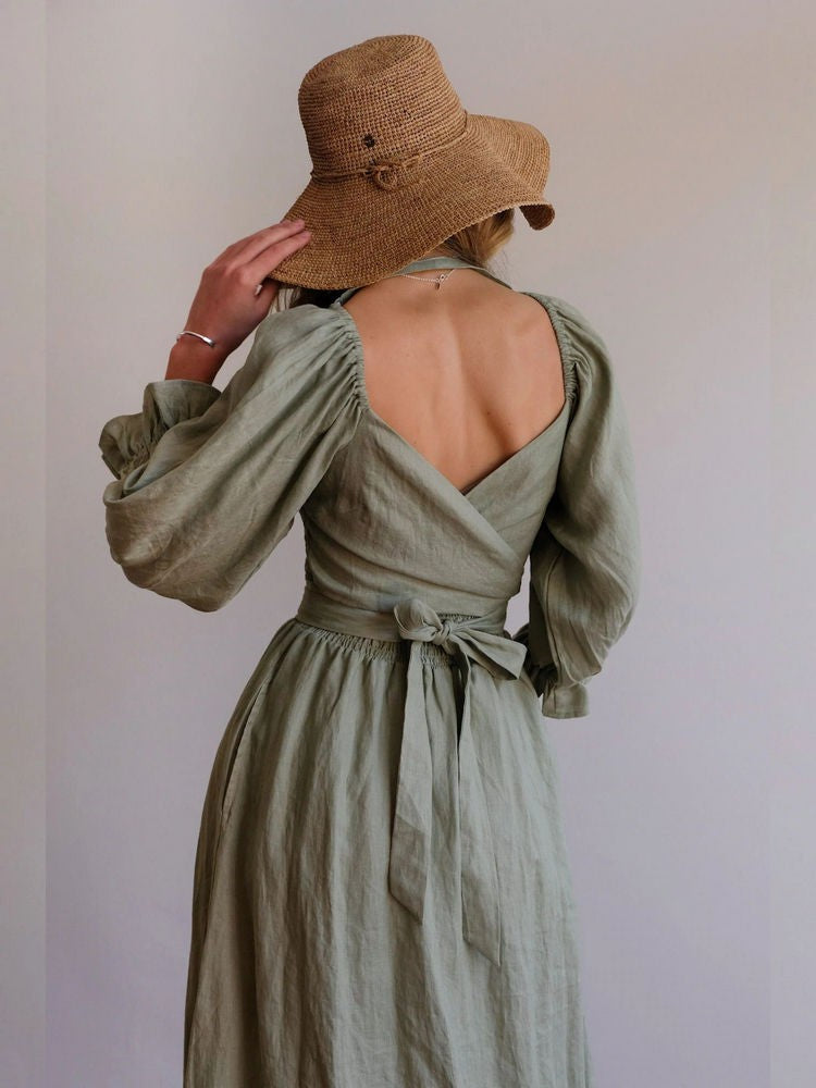 Aviana - Elegantes Wendekleid mit Puffärmeln