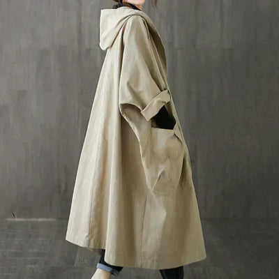 Vere | Winddichter Trenchcoat in Übergröße mit Taschen für Damen