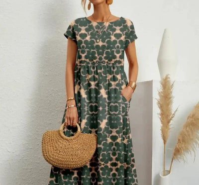 Braunes Blumenkleid - Maria