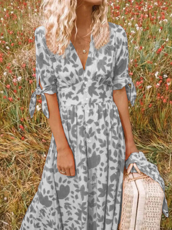 Kamilah - Blumendruck Freizeitkleid