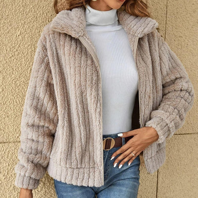 Laura | Plüsch-Strickjacke für Damen