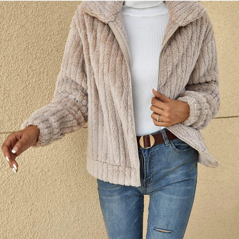 Laura | Plüsch-Strickjacke für Damen
